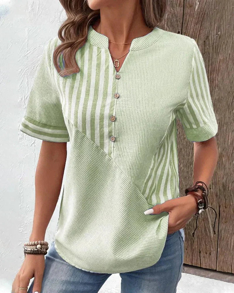 Lichtgewicht gestreepte blouse voor dames