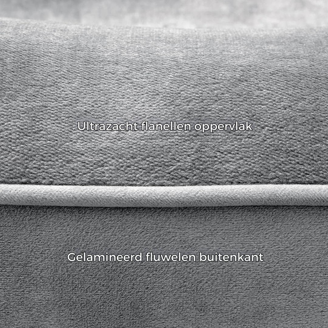 Orthopedisch Hondenbed met Traagschuim en Pluche Bekleding