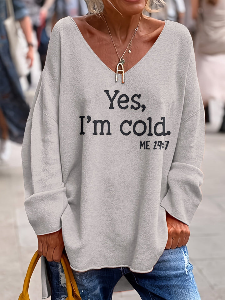 Xenia – Elegante Dames Pullover met V-hals
