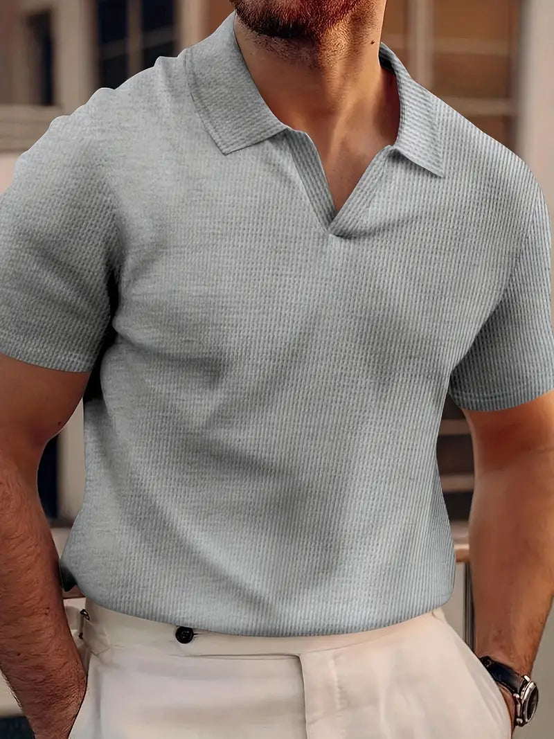 Heren casual poloshirt met korte mouwen