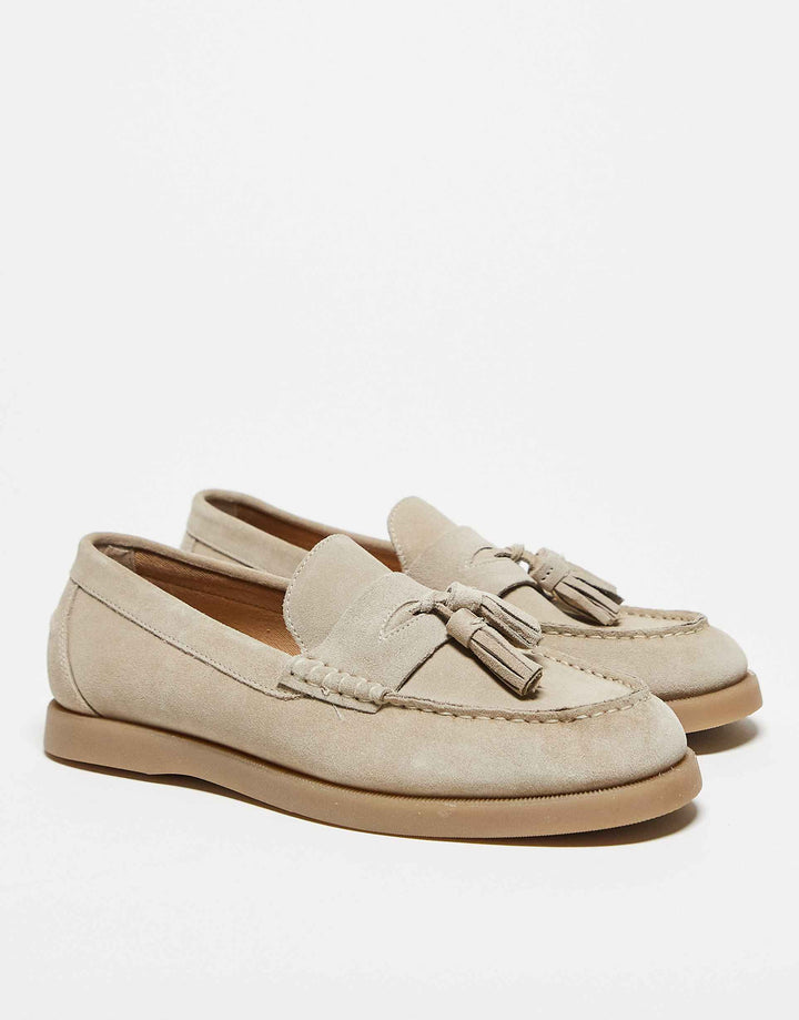 Luxe Suède Loafers met Kwast Detail