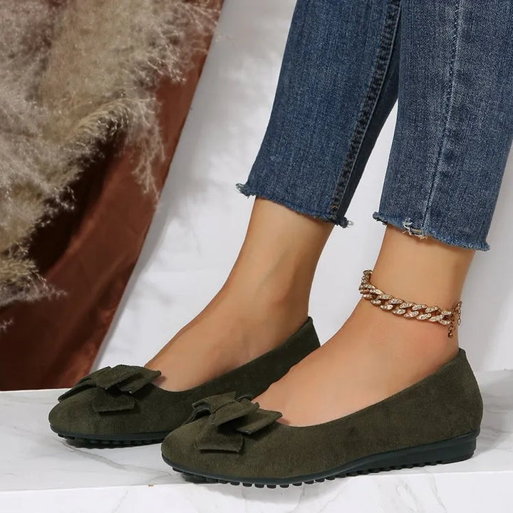 Dames Loafers met Strikdetail en Comfortabele Pasvorm