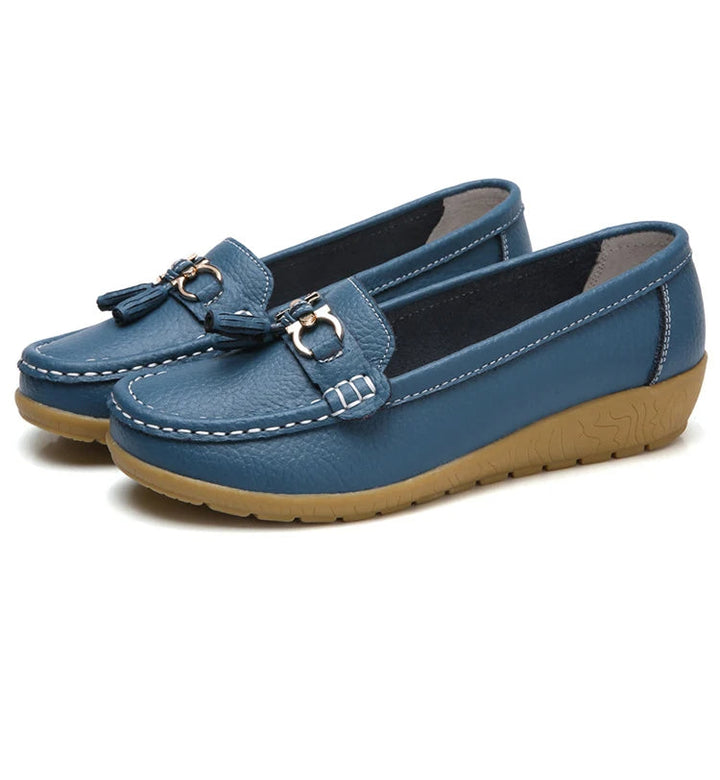 Leren Ballerina Flats met Cut-Out Design en Ultiem Draagcomfort