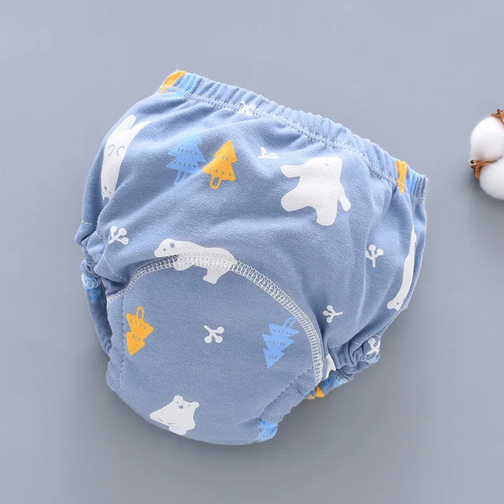 Herbruikbare Baby Luierbroek met Waterdichte 6-Lagen Kruis