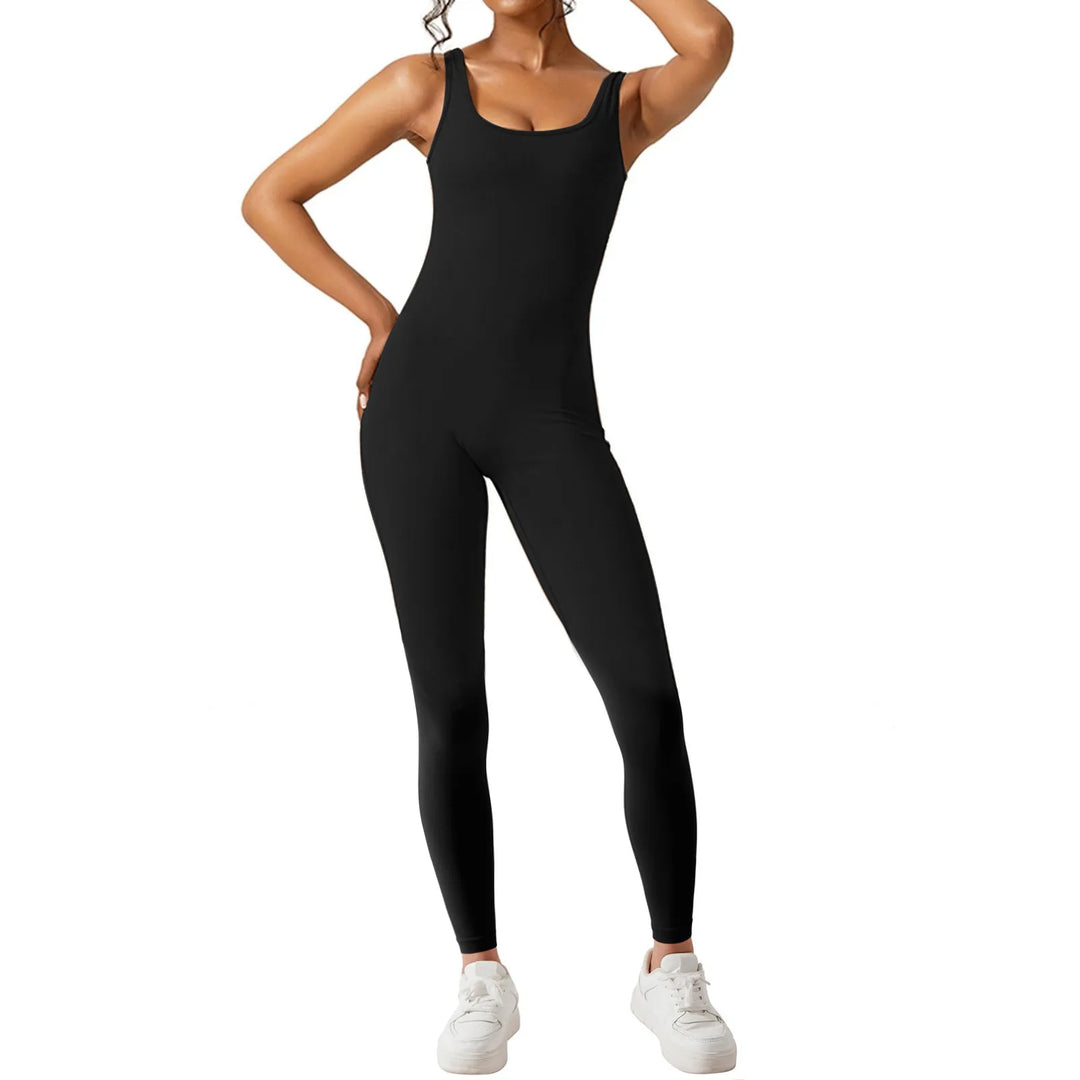 Mouwloze Flared Jumpsuit voor Yoga & Fitness