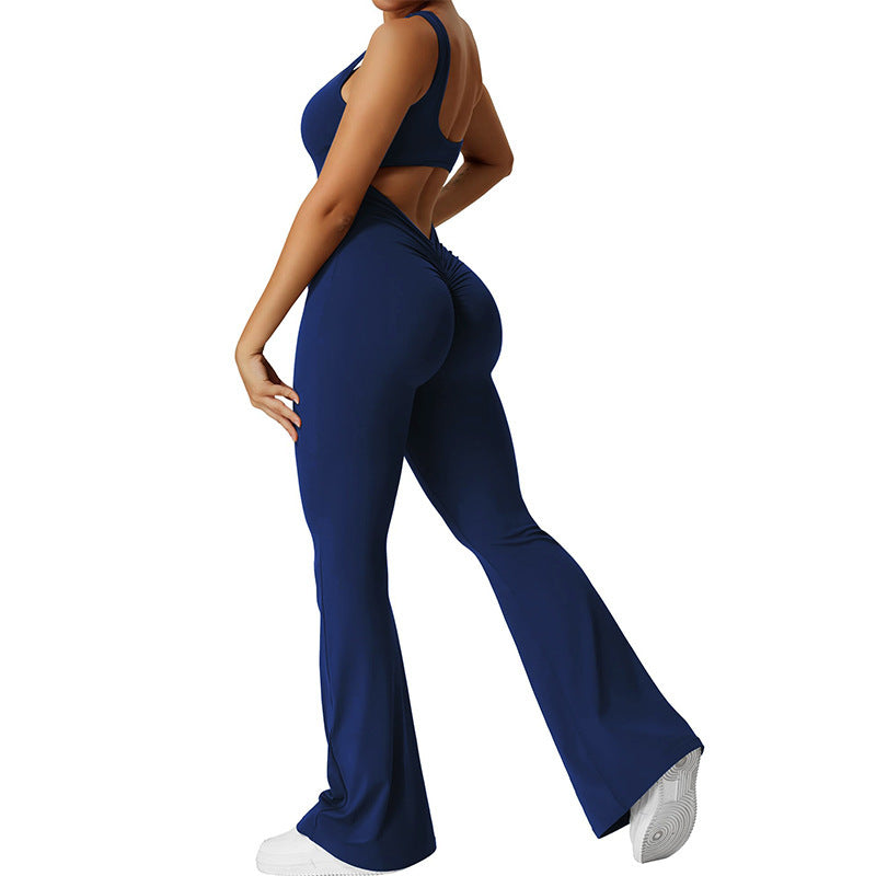 Mouwloze Flared Jumpsuit voor Yoga & Fitness