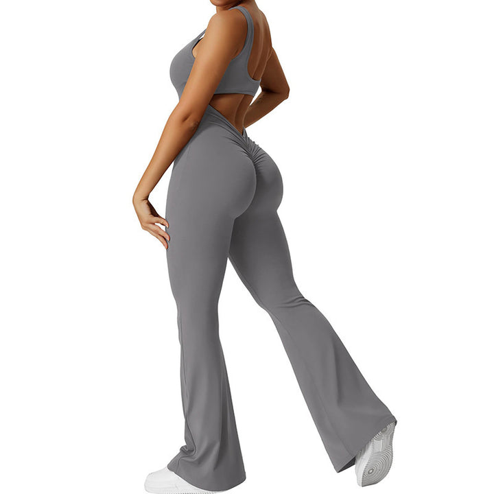 Mouwloze Flared Jumpsuit voor Yoga & Fitness