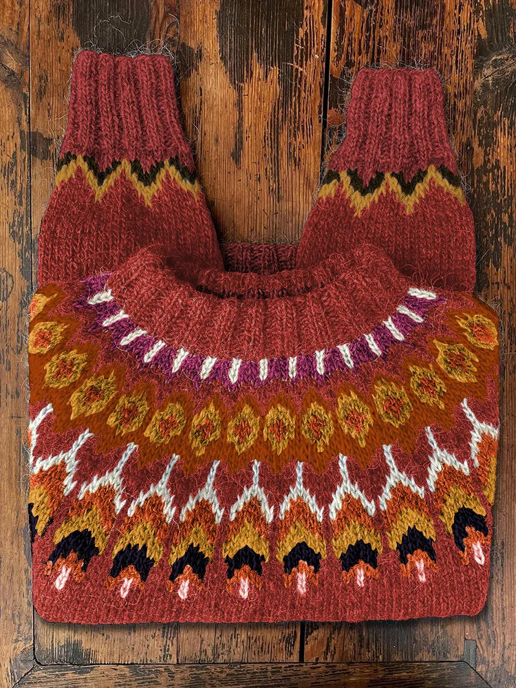 Vintage retro gebreide pullover trui voor dames - Cassandra