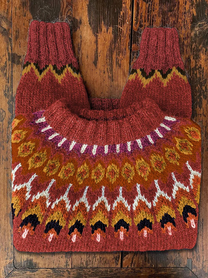 Vintage retro gebreide pullover trui voor dames - Cassandra