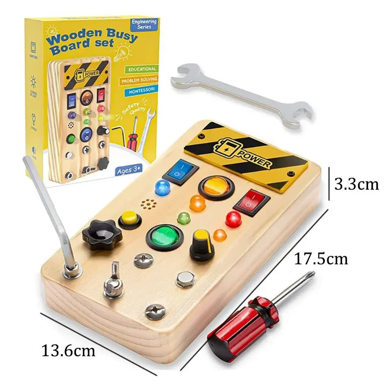 LED Licht & Sensorisch Activiteitenbord voor Kinderen (2–6 jaar)