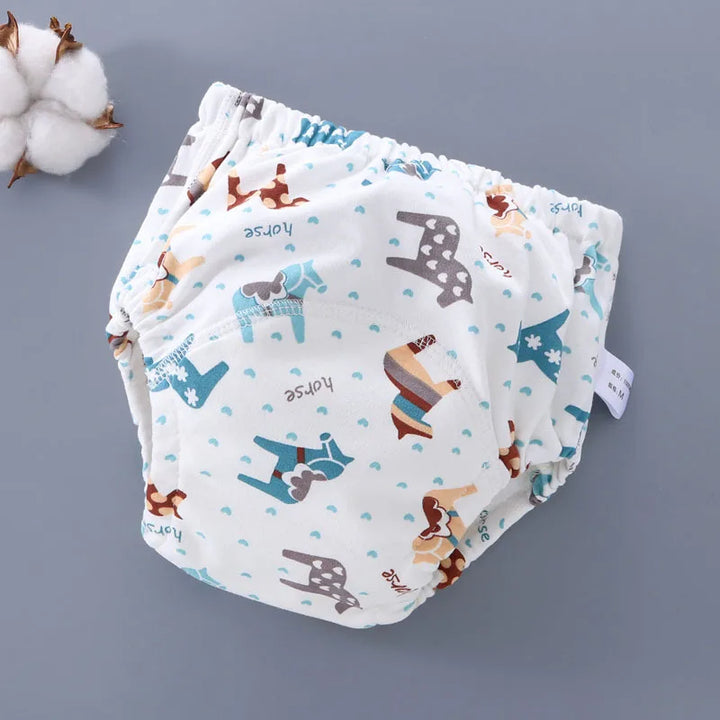 Herbruikbare Baby Luierbroek met Waterdichte 6-Lagen Kruis
