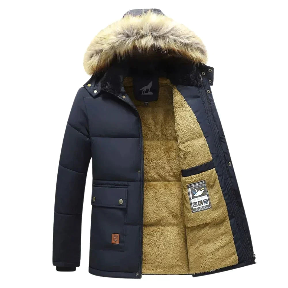 Winterparka voor heren met afneembare capuchon