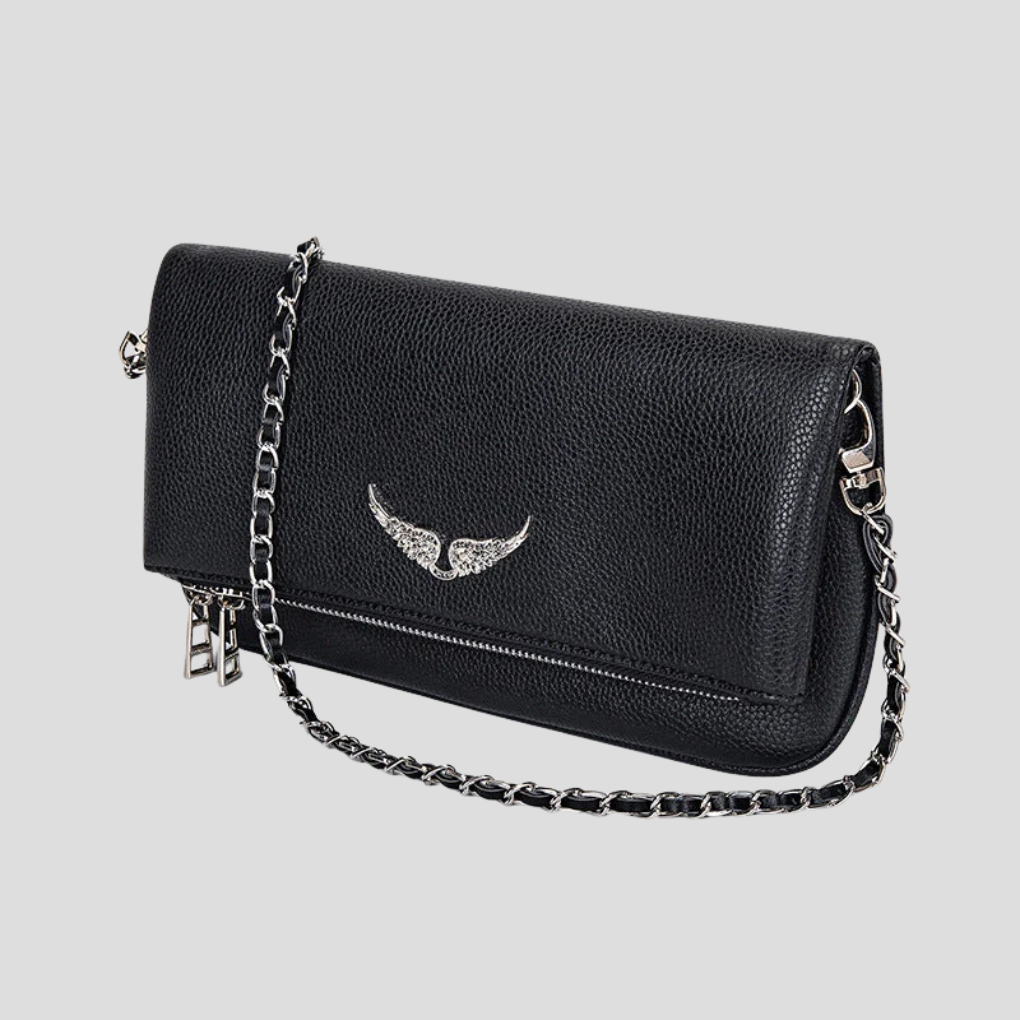 Elegante leren tas met kettingriem