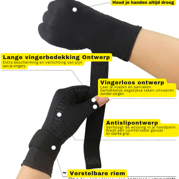 Compressiehandschoenen voor Reuma & Handondersteuning