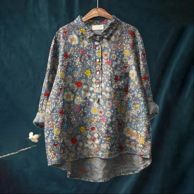 Cartoon Damesblouse met 3D Dierenprint