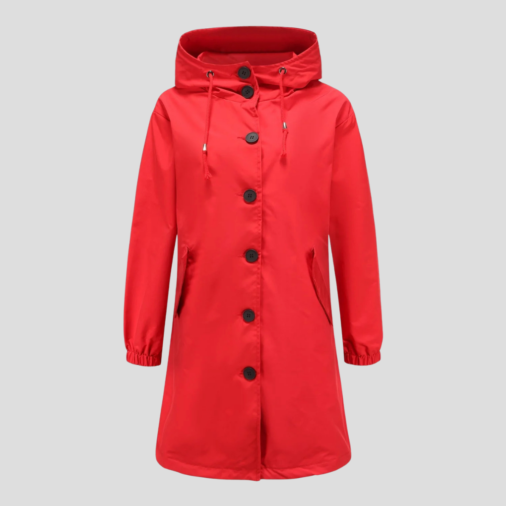 Waterdichte regenjas met capuchon voor dames