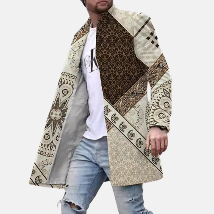 Grafische Mantel Jas met Streetwear Flair