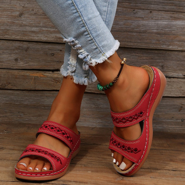 Sandalen voor de zomer met dubbele riem voor dames