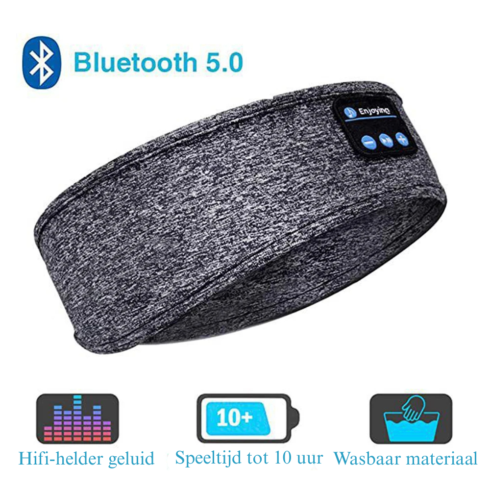 Draadloze Bluetooth Slaapmasker Hoofdband met Ingebouwde Koptelefoon