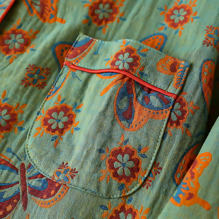 2-delige Katoenen Loungewear Set met Vlinderprint voor vrouwen