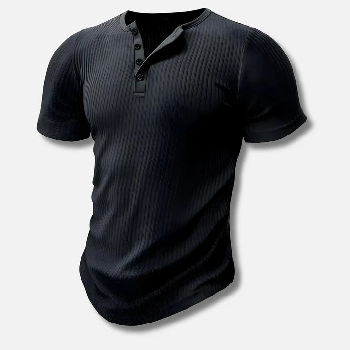 Amos– Aansluitend Henley T-Shirt Voor Heren