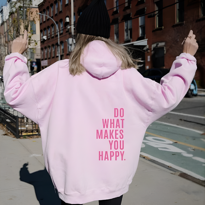 Bedrukte, comfortabele hoodie met capuchon