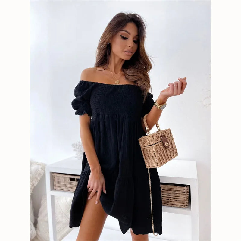 Elegante One-Shoulder Mini Jurk