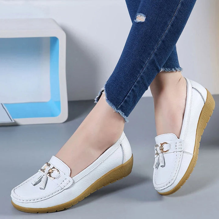 Leren Ballerina Flats met Cut-Out Design en Ultiem Draagcomfort
