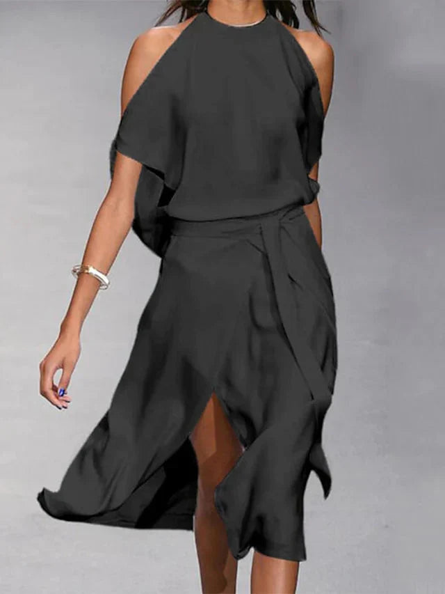 Elegante Damesjurk met Off-Shoulder Design