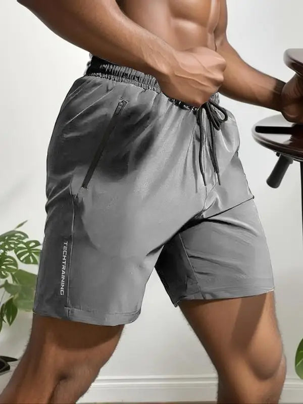 Heren Zomershort met Hoge Taille en Letterprint