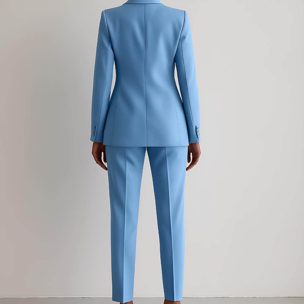 Set van een elegante blazer en een broek met hoge taille voor dames