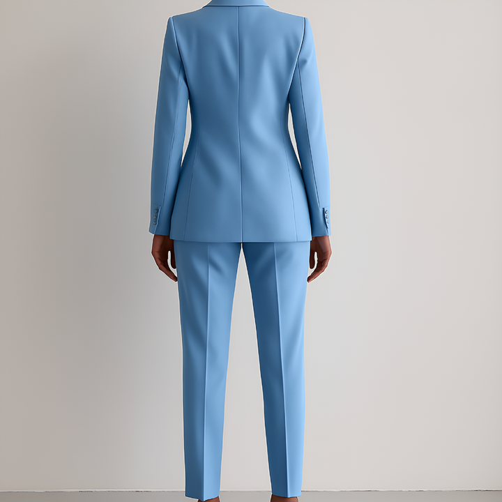 Set van een elegante blazer en een broek met hoge taille voor dames
