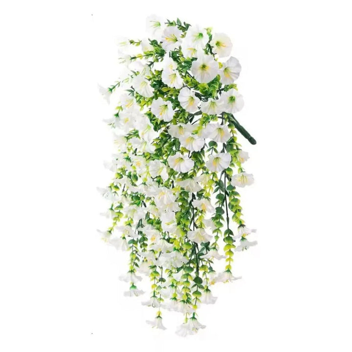 UV-bestendige kunstmatige ochtendglorie bloem hangende decoratie