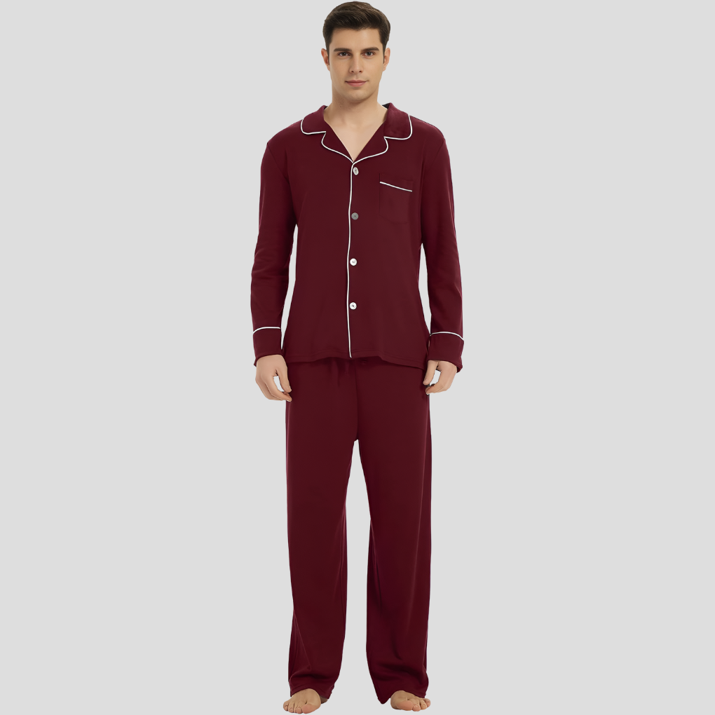 Comfortabele katoenen pyjama voor heren