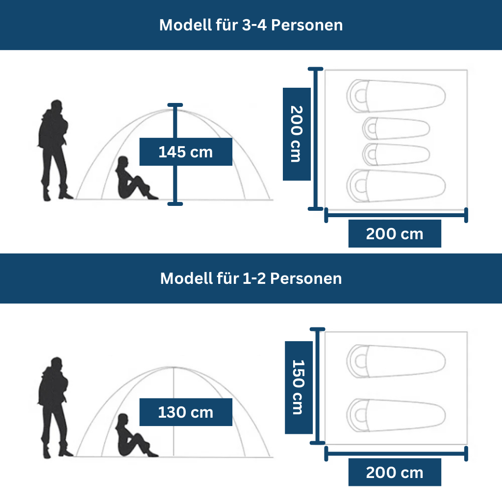 Popup tent - 2 persoons