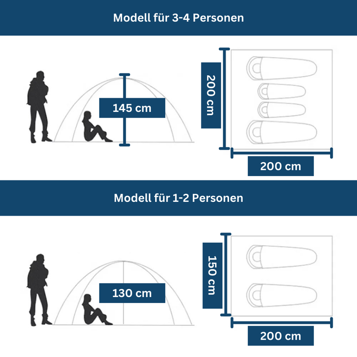 Popup tent - 2 persoons