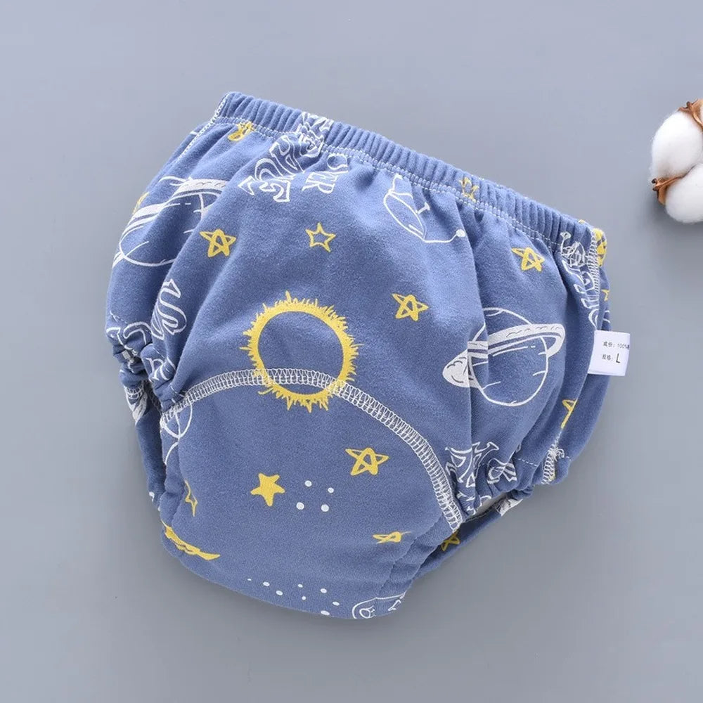 Herbruikbare Baby Luierbroek met Waterdichte 6-Lagen Kruis