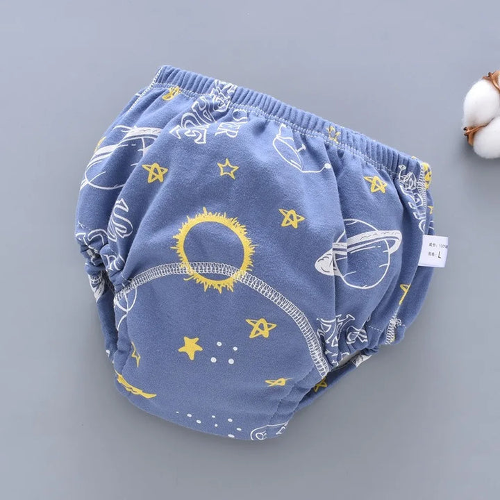 Herbruikbare Baby Luierbroek met Waterdichte 6-Lagen Kruis