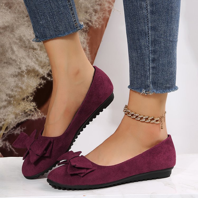 Dames Loafers met Strikdetail en Comfortabele Pasvorm
