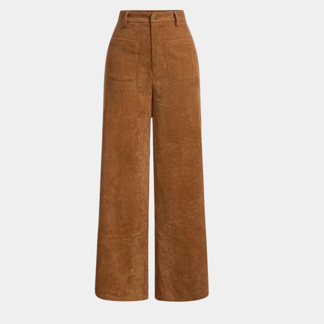Tijdloze Corduroy Dames Broek met Klassieke Regular Fit