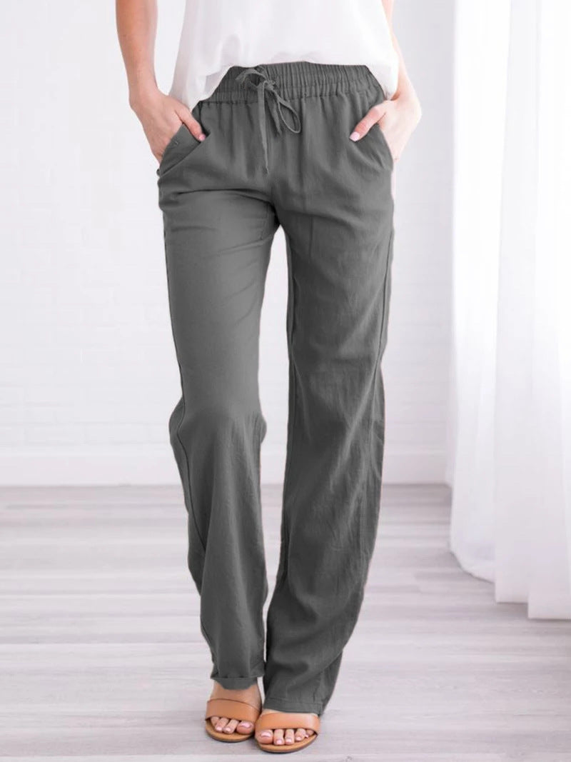 NEELTJE – Luchtige Katoen-Linnen Broek voor Dames