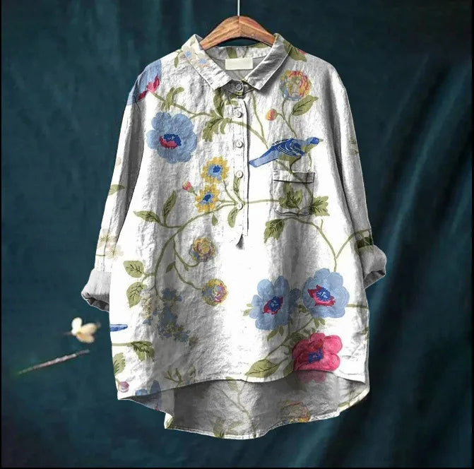 Cartoon Damesblouse met 3D Dierenprint