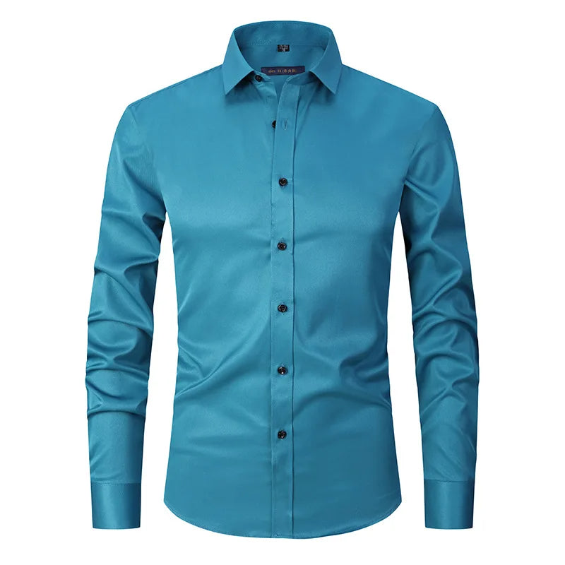 Strijkvrije Slim Fit Overhemd voor Heren