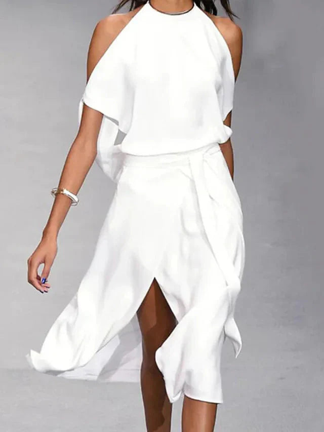 Elegante Damesjurk met Off-Shoulder Design