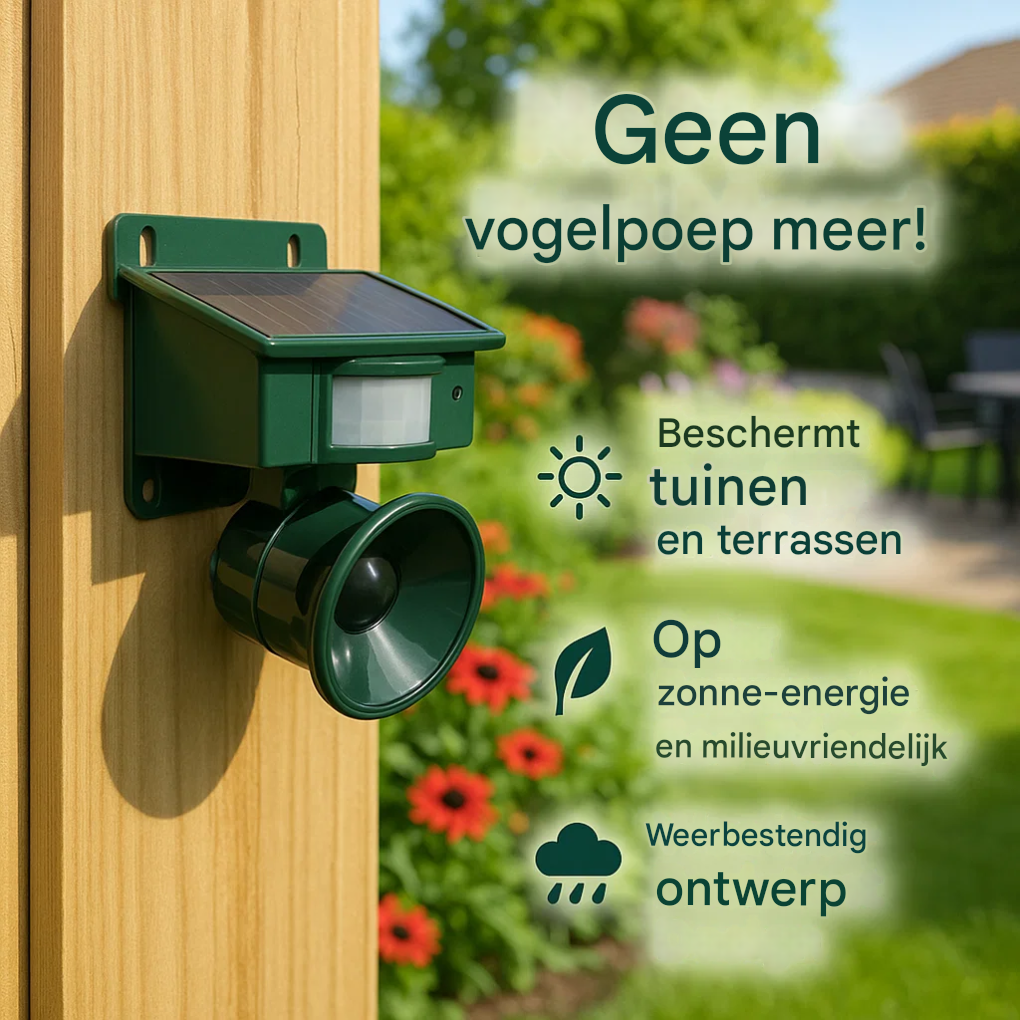Premium vogelverjager met bewegingssensor