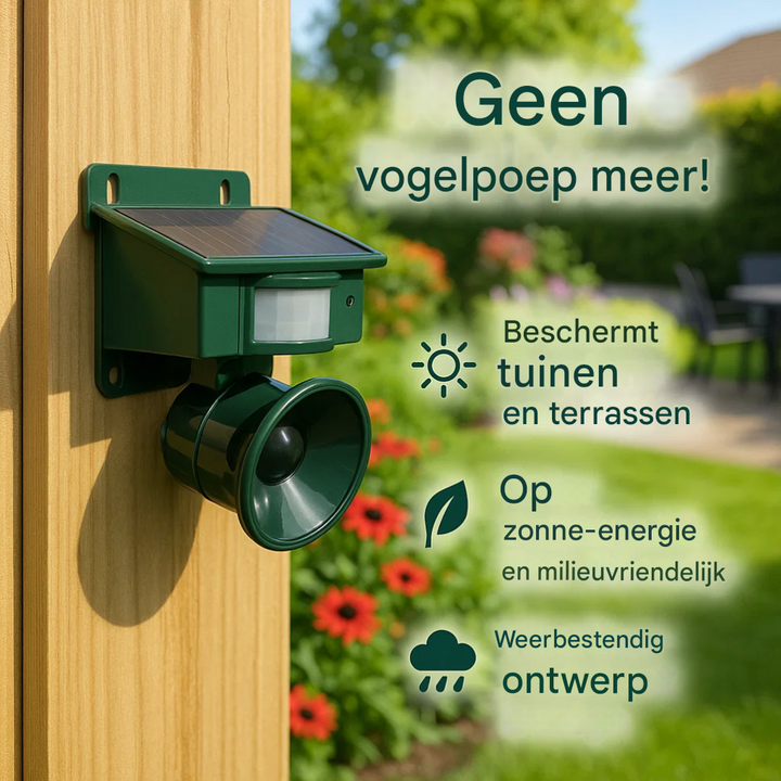 Premium vogelverjager met bewegingssensor