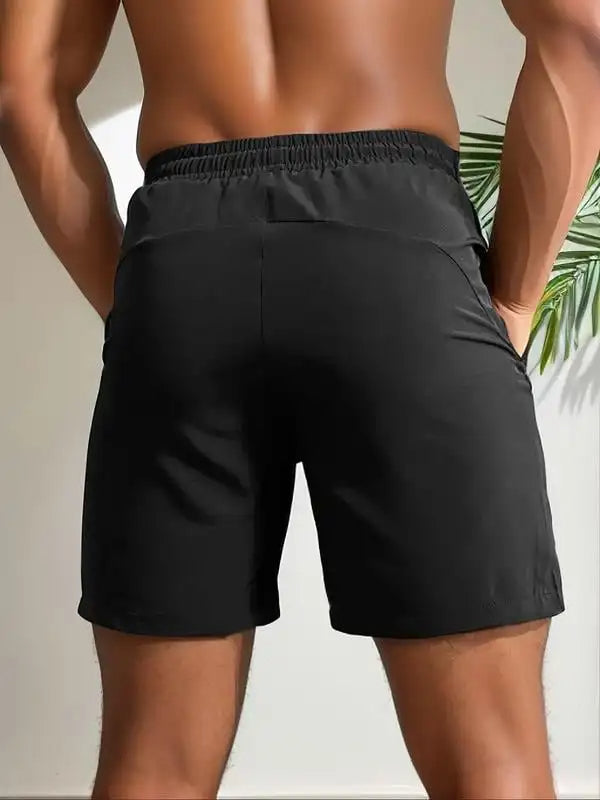 Heren Zomershort met Hoge Taille en Letterprint