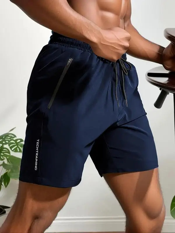 Heren Zomershort met Hoge Taille en Letterprint