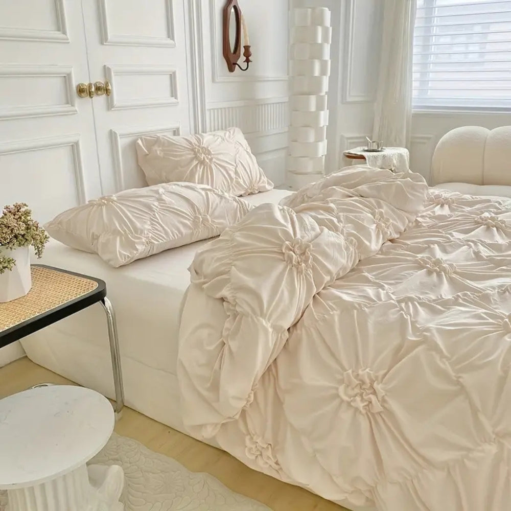 Luxe Dekbedovertrekset met Pinch Pleat Design