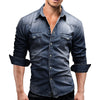 Overhemd heren - denim look - ideaal voor de zomer